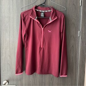 PINK Victoria's Secret Maroon Quarterzip